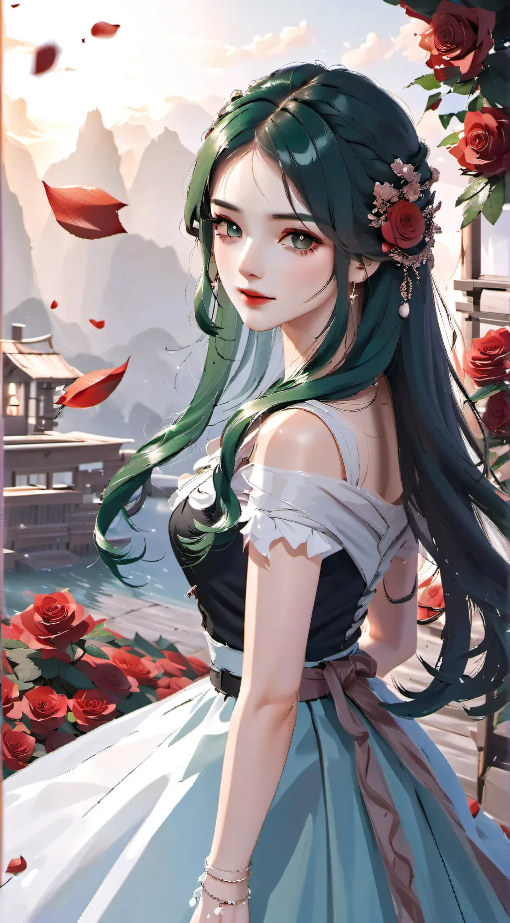 ai character: Rose background