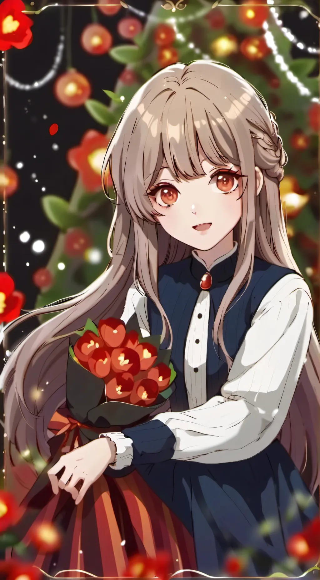 ai character: Lavender background