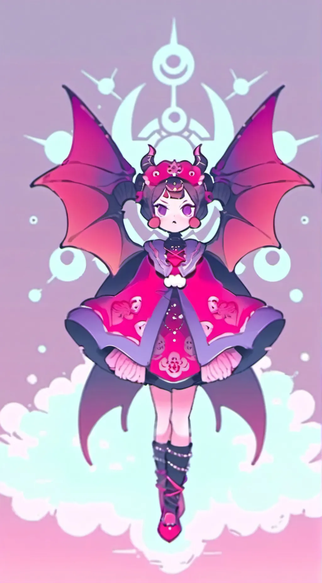 ai character: maid demon background