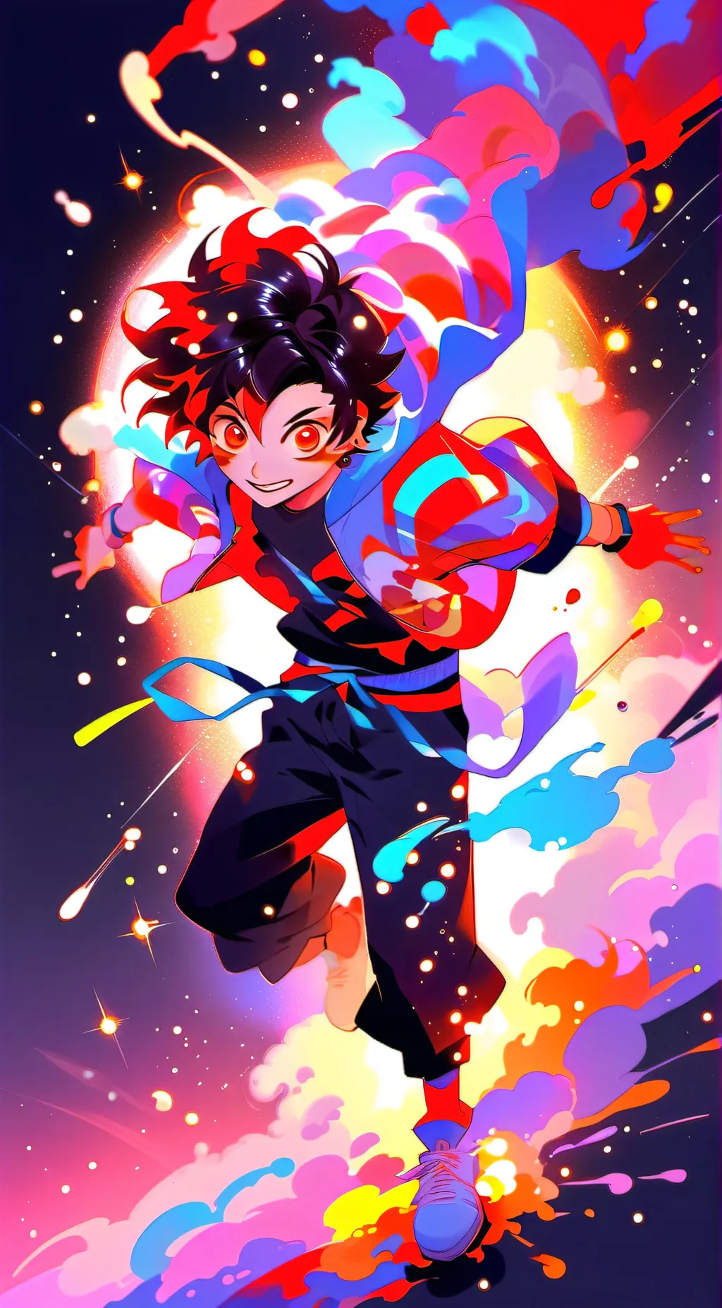 ai character: Galaxy phenix background