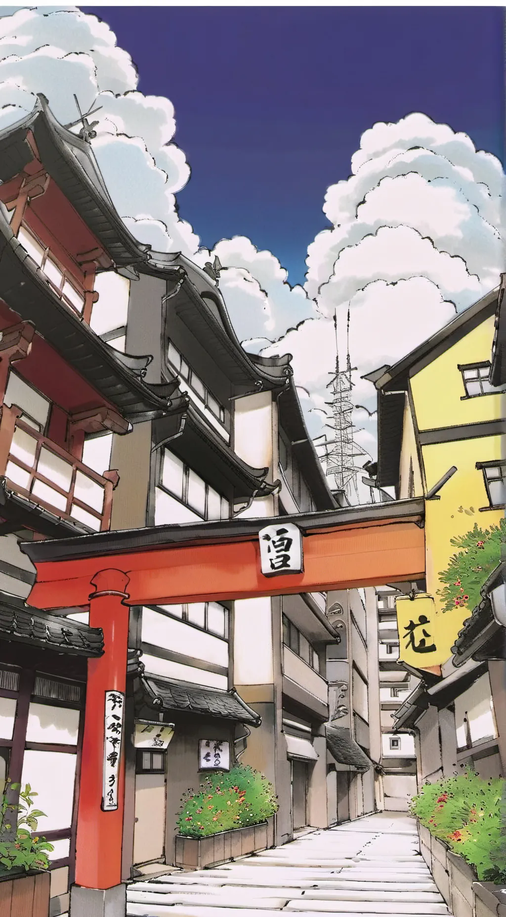 ai character: city/shrine background