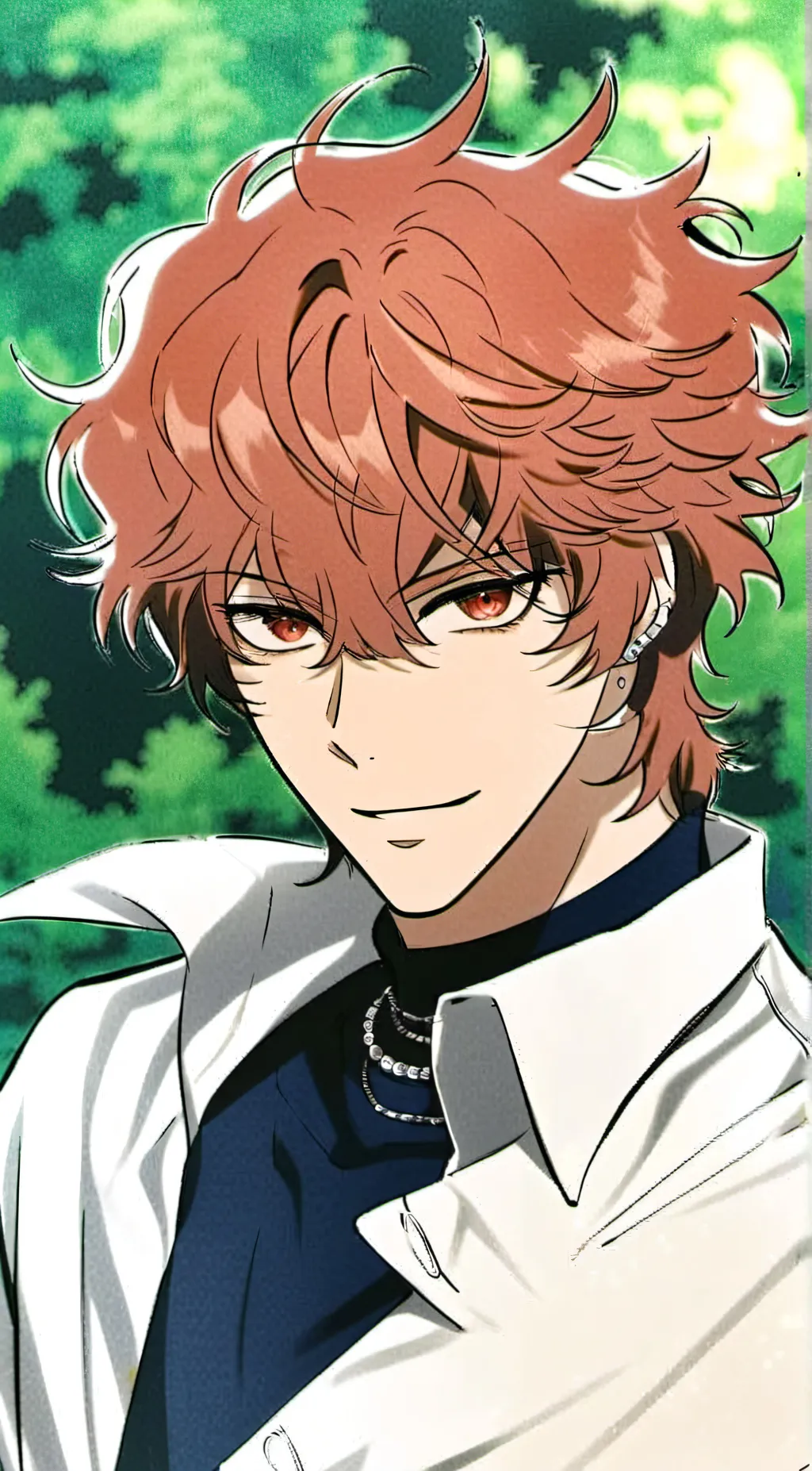 ai character: Flame background