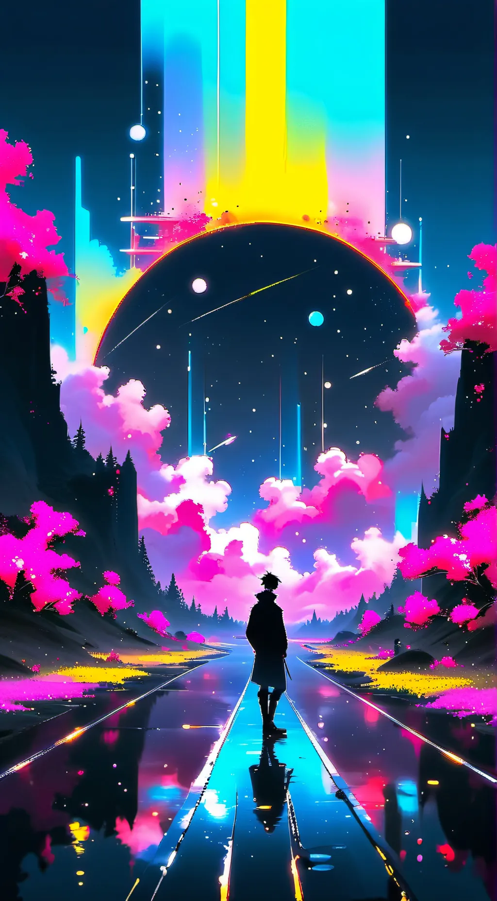 ai character: GlitchGurl  background