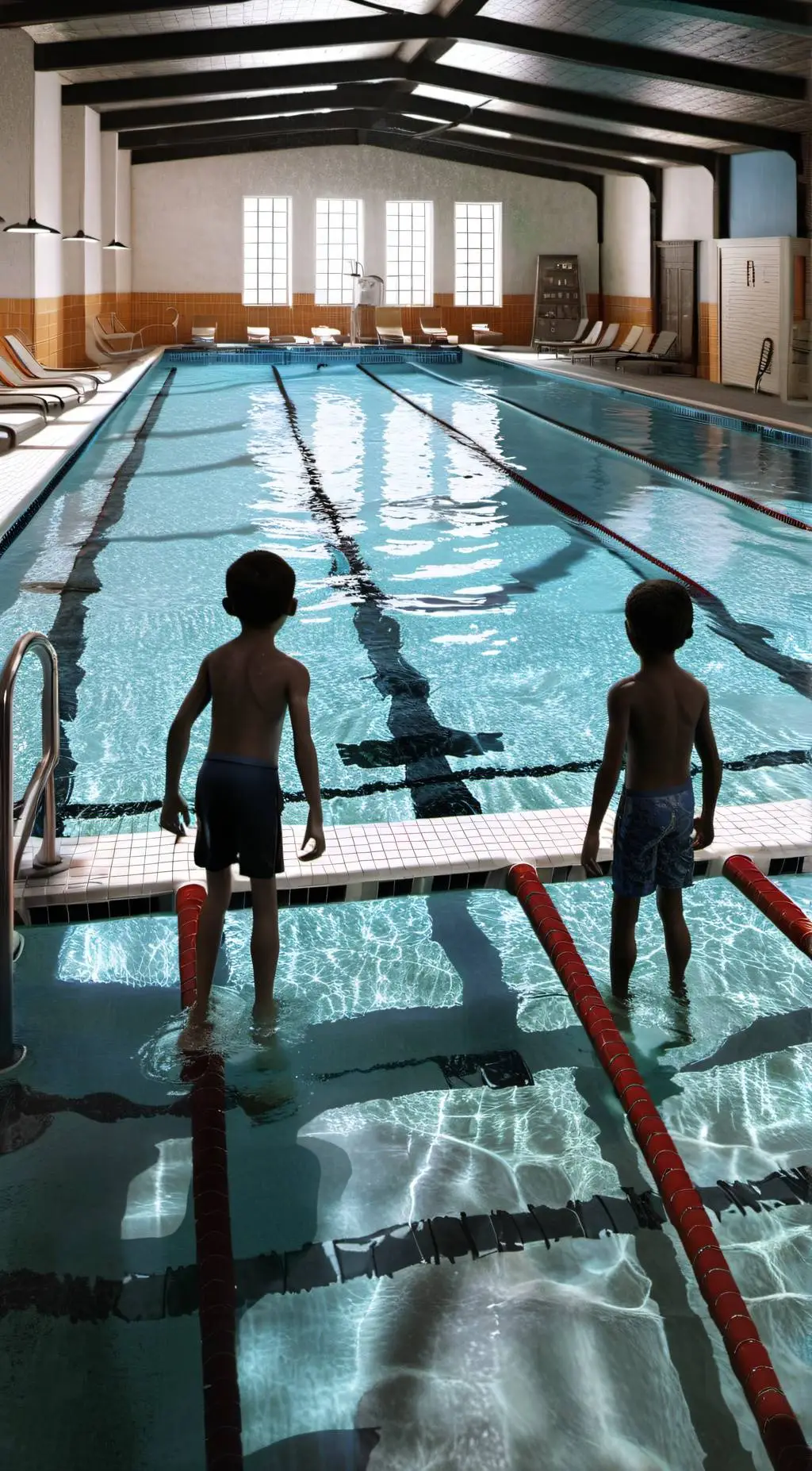 ai character: Bad sans at pool!! background