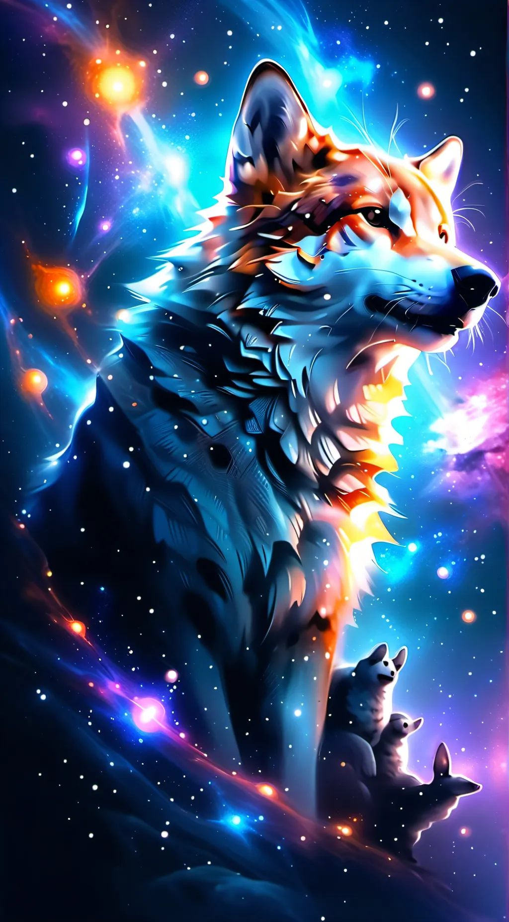 ai character: smilling critters background