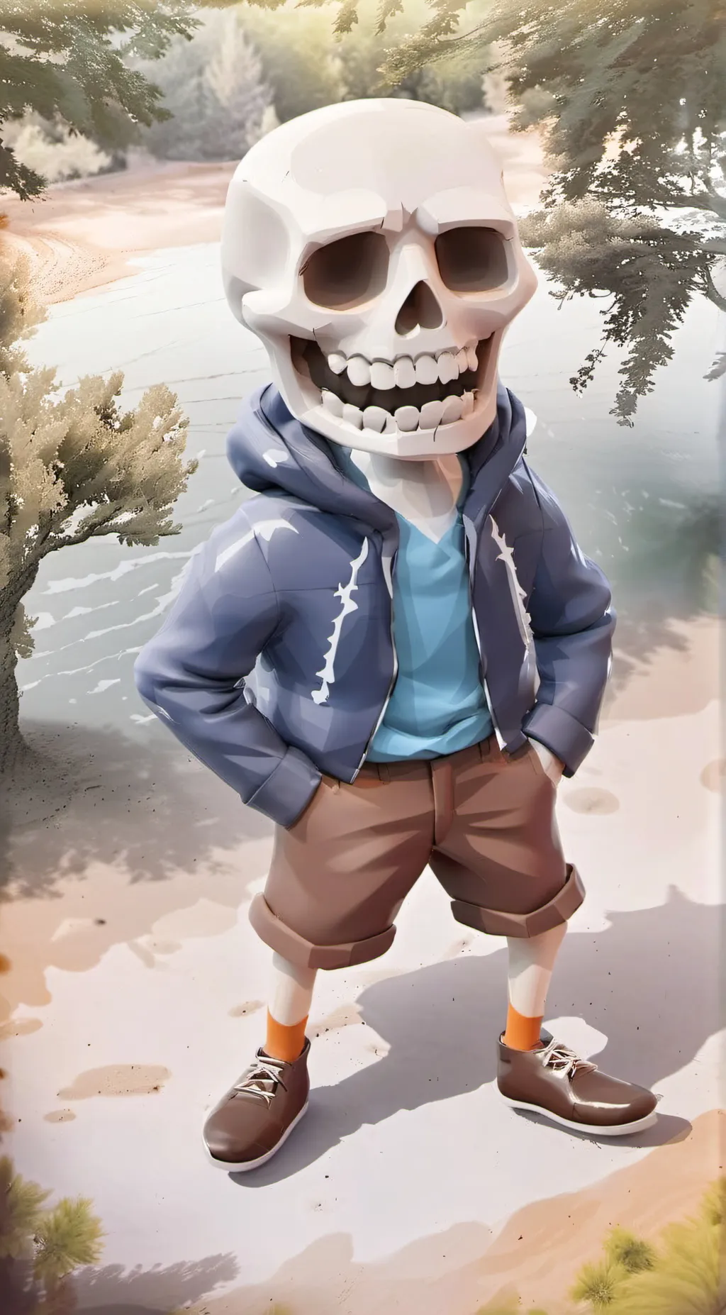 ai character: Sans. background