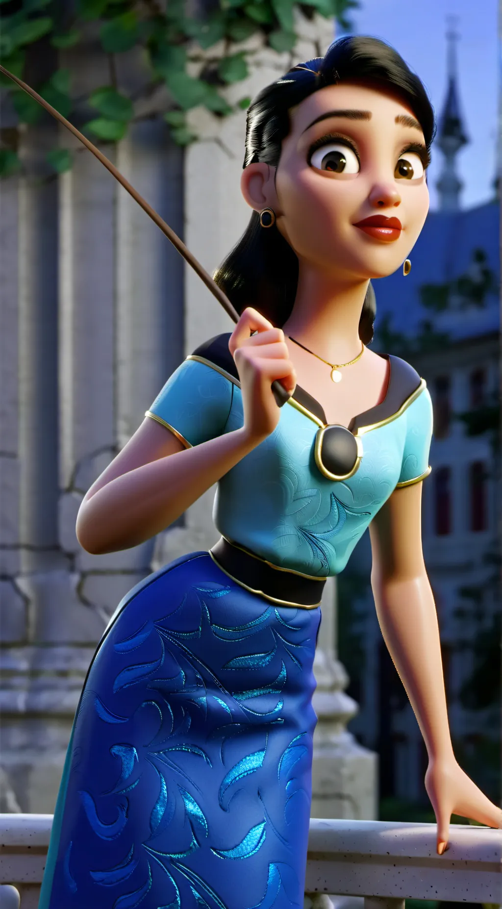 ai character: wonderful girl background