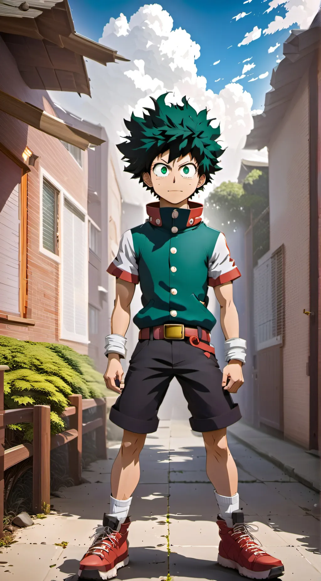 ai character: Izuku midorya  background
