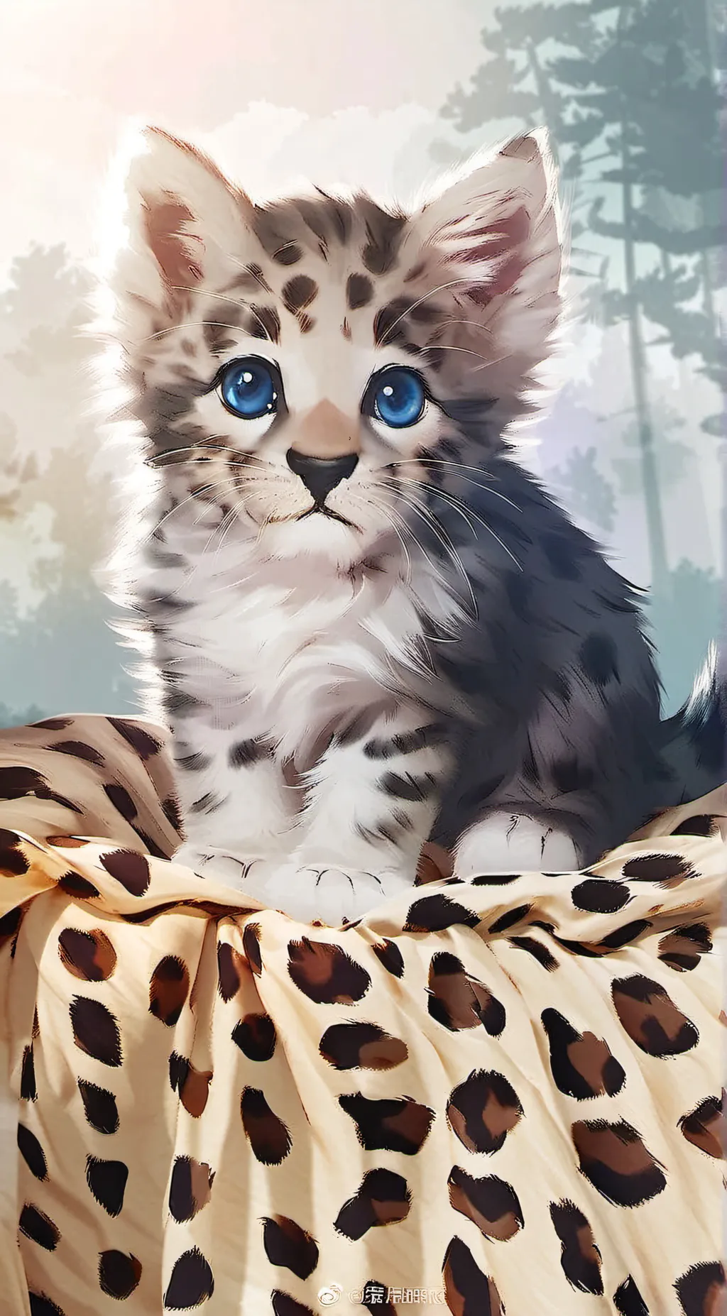 ai character: Snow background