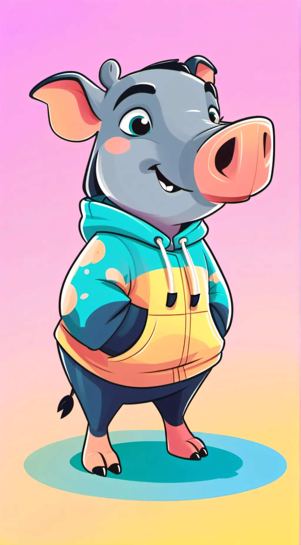 ai character: Tapir girl background