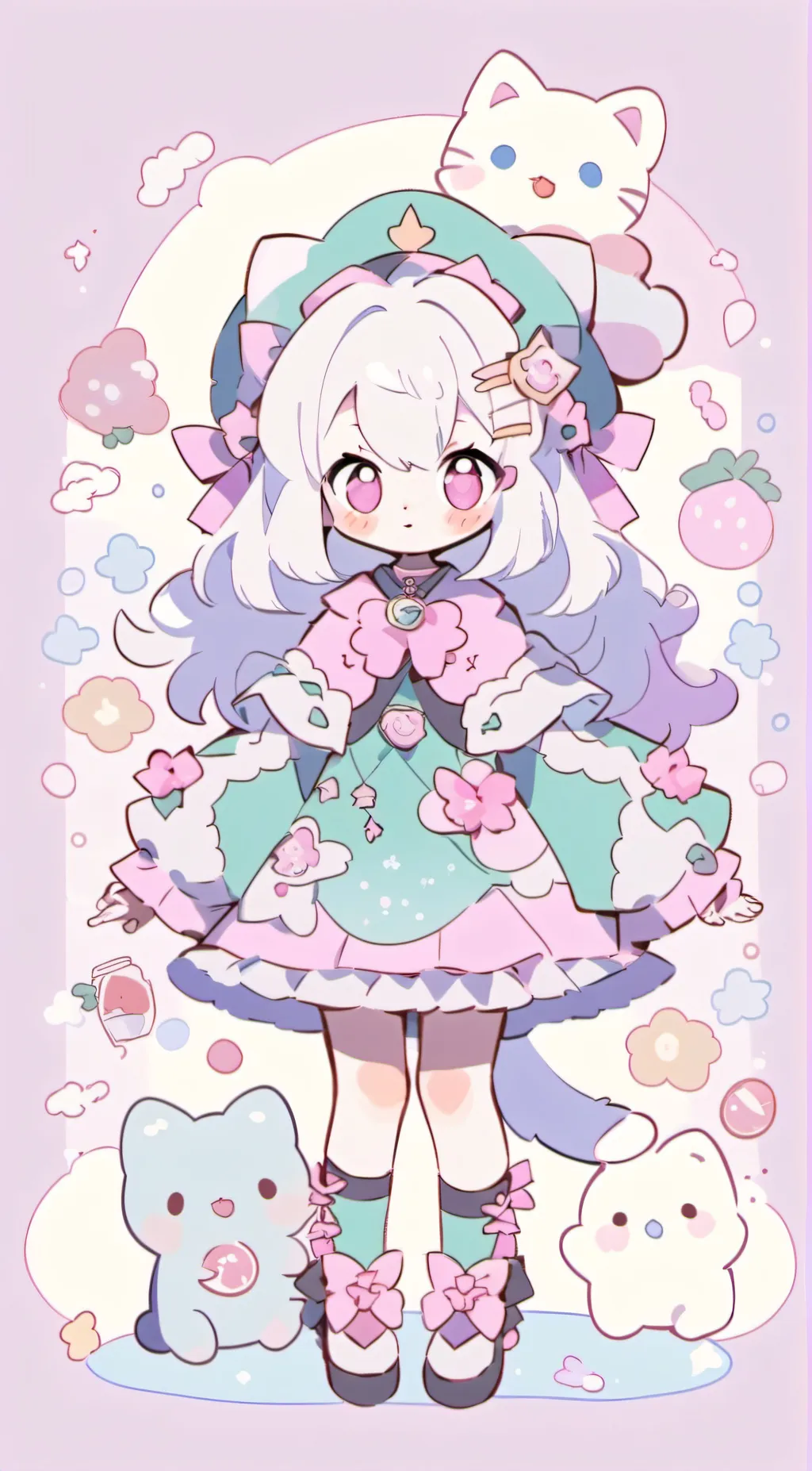 ai character: kitty (original) background