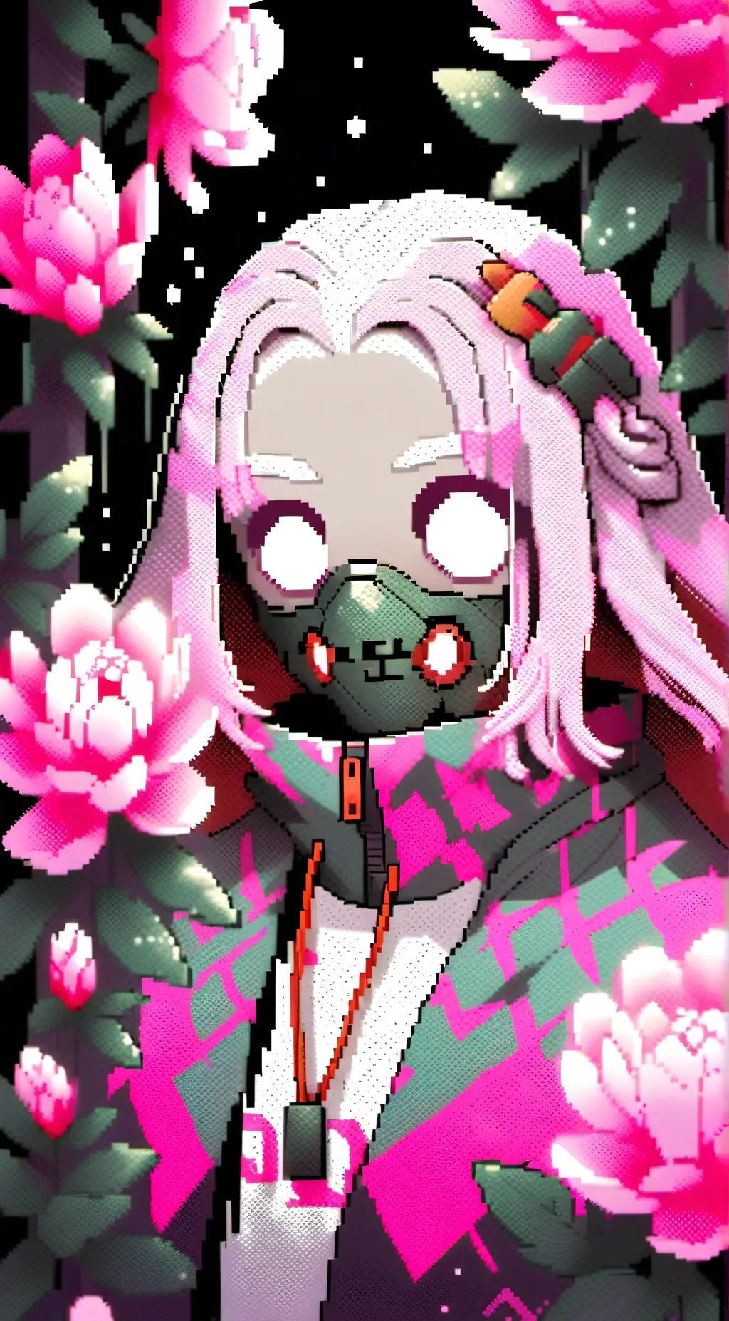 ai character: pixel background