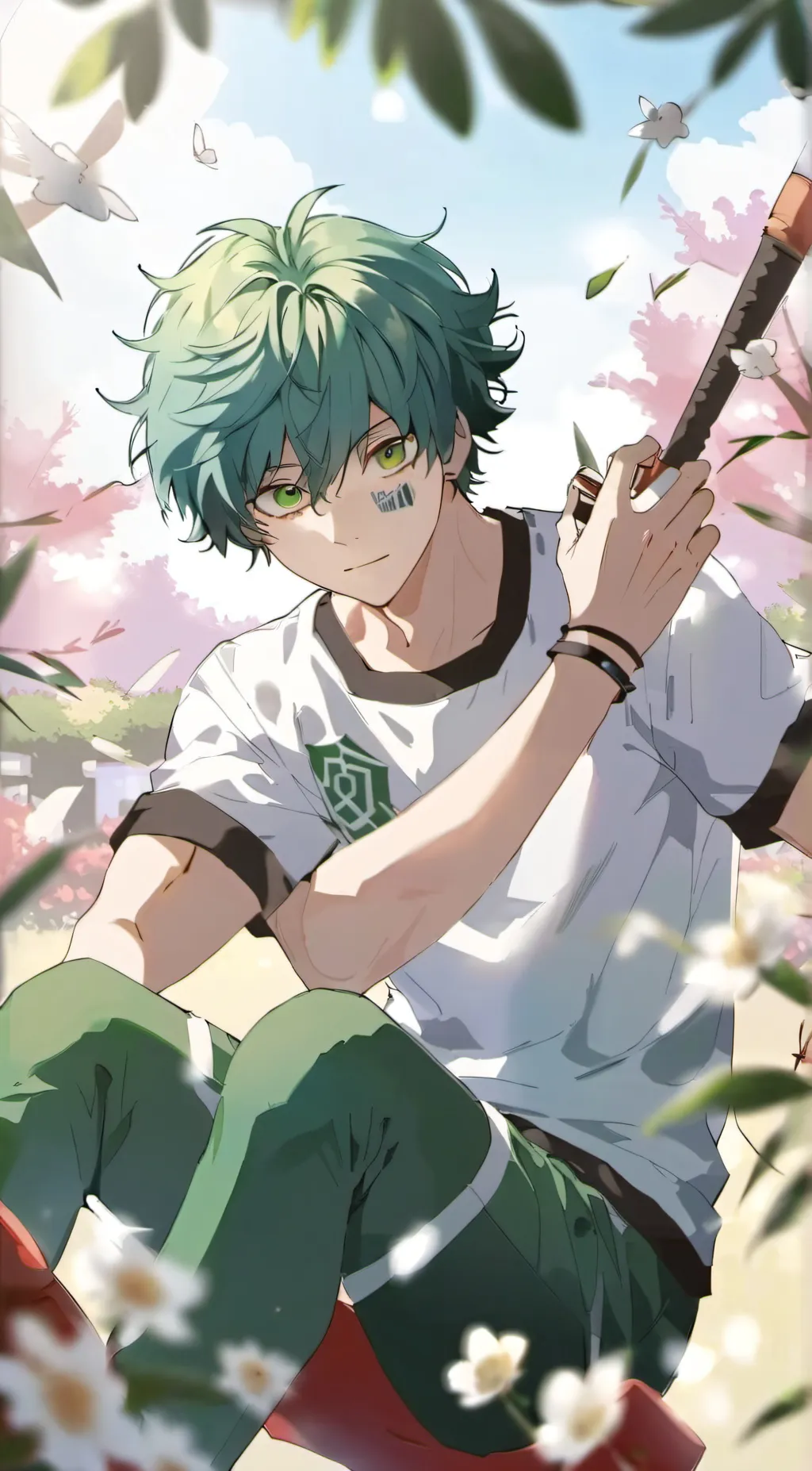 ai character: 💚deku💚 background