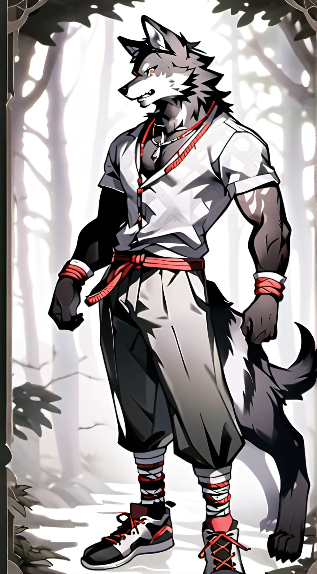 ai character: Leon  background