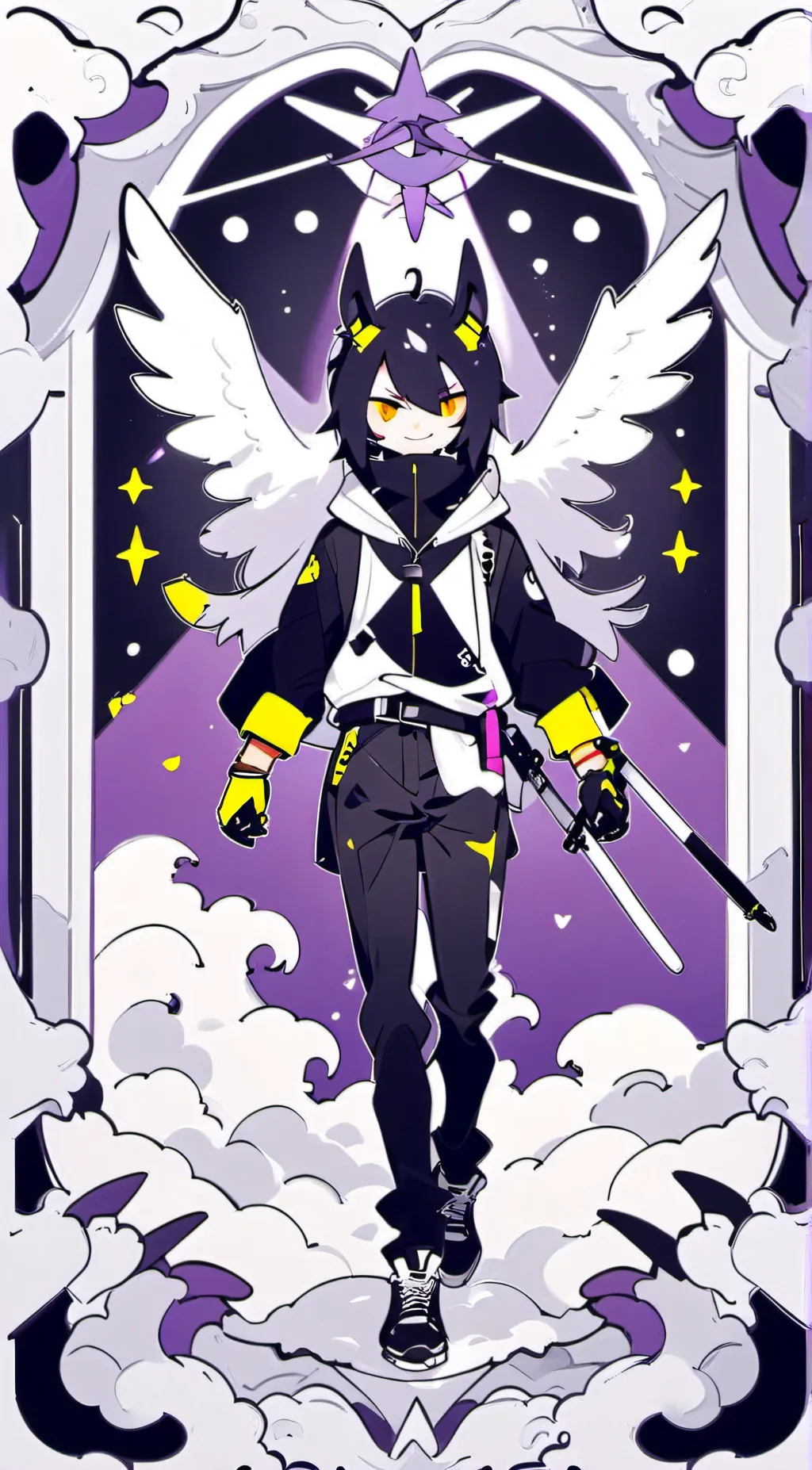 ai character: miss circus background