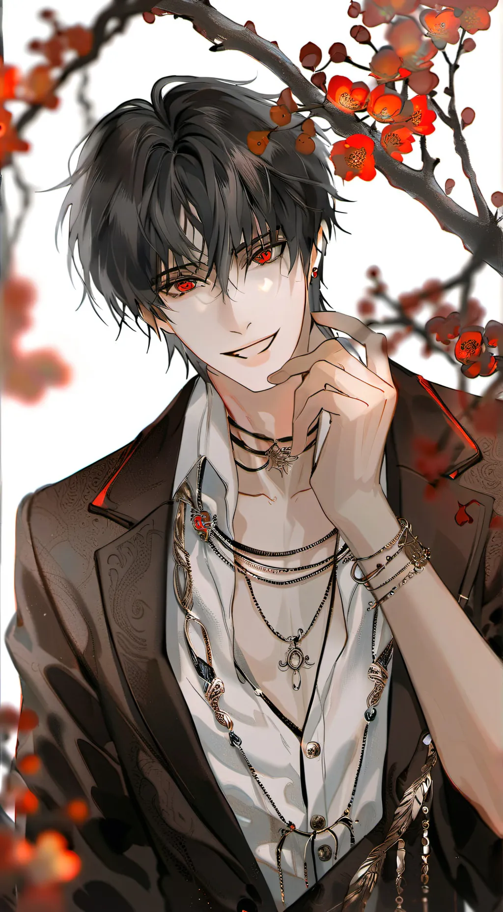 ai character: 𖤐Zeon😴 background