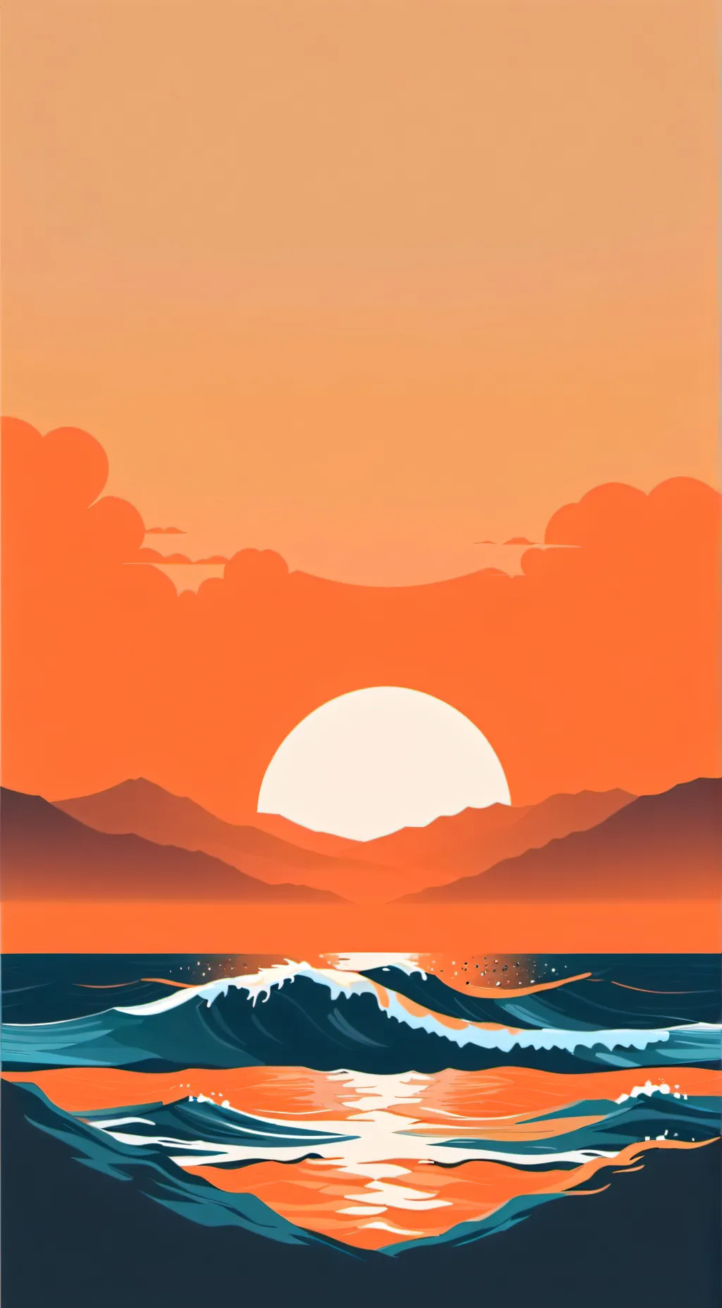 ai character: Sunset background