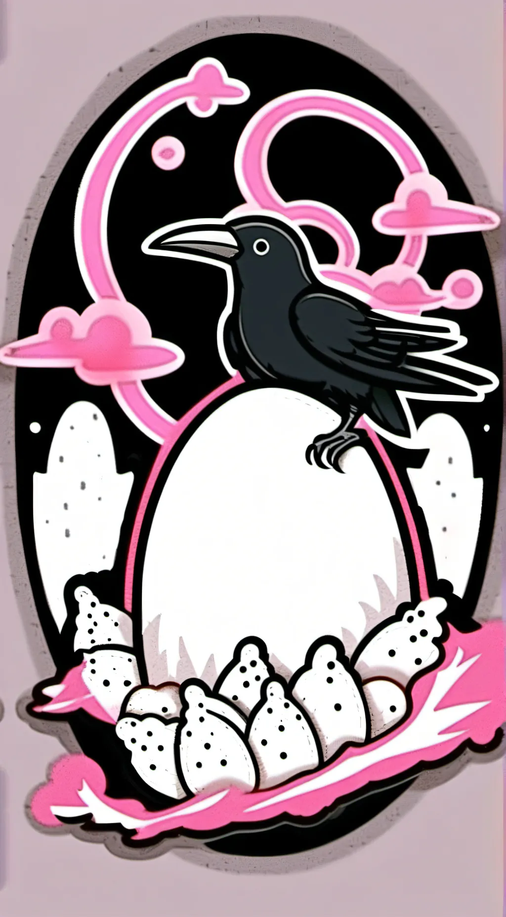 ai character:  crow becom parent background