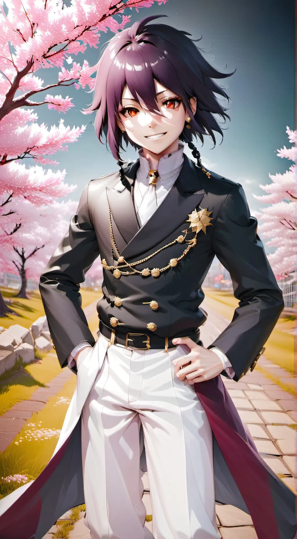 ai character: Kokichi Oma  background