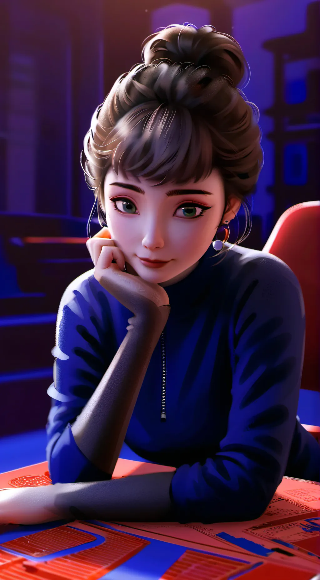 ai character: Queen Iduna  background