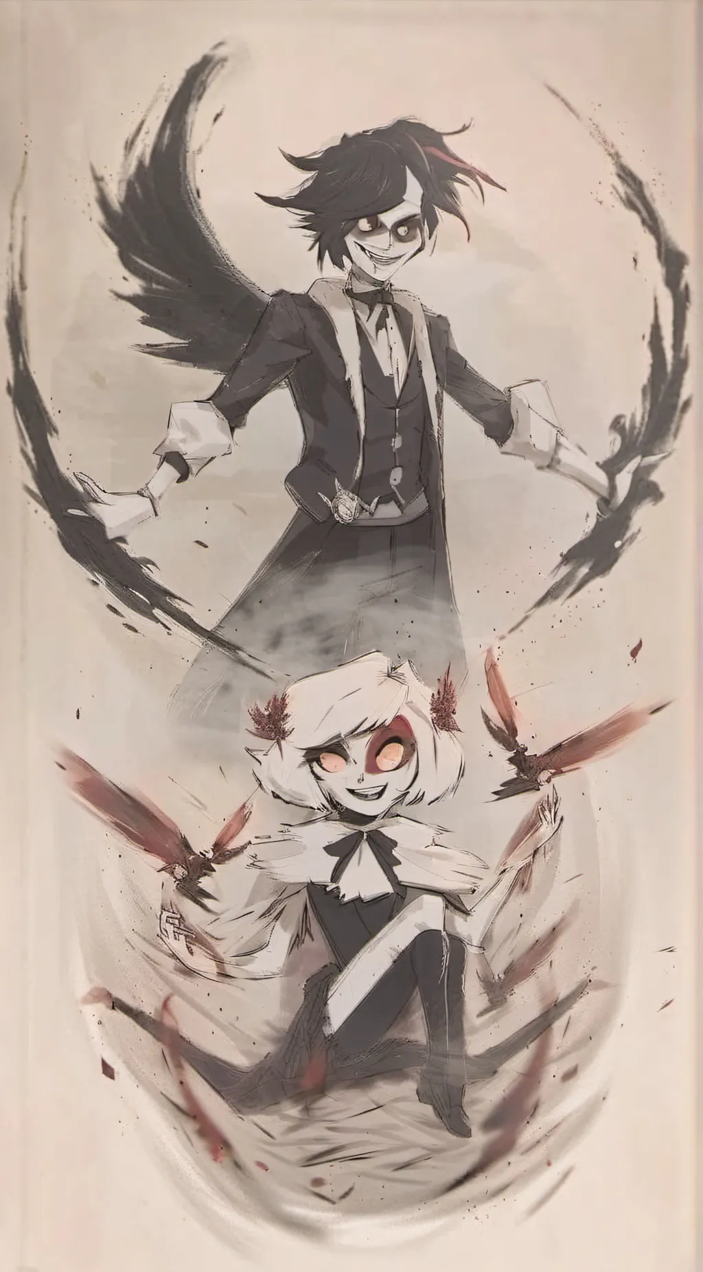 ai character: alastor x angel  background