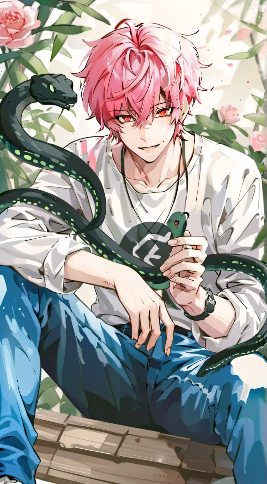 ai character: Ash  background