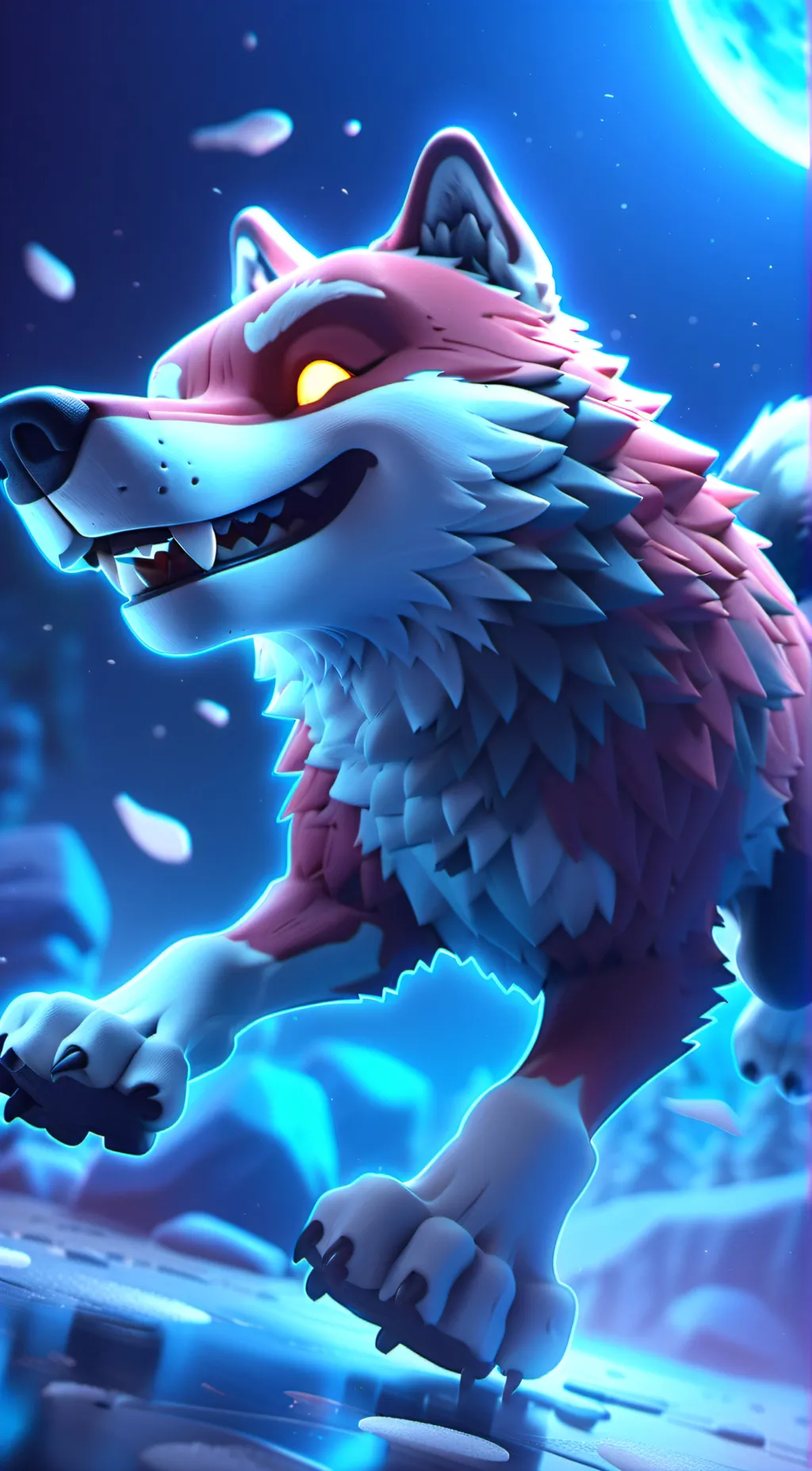 ai character: NightFang the cub background