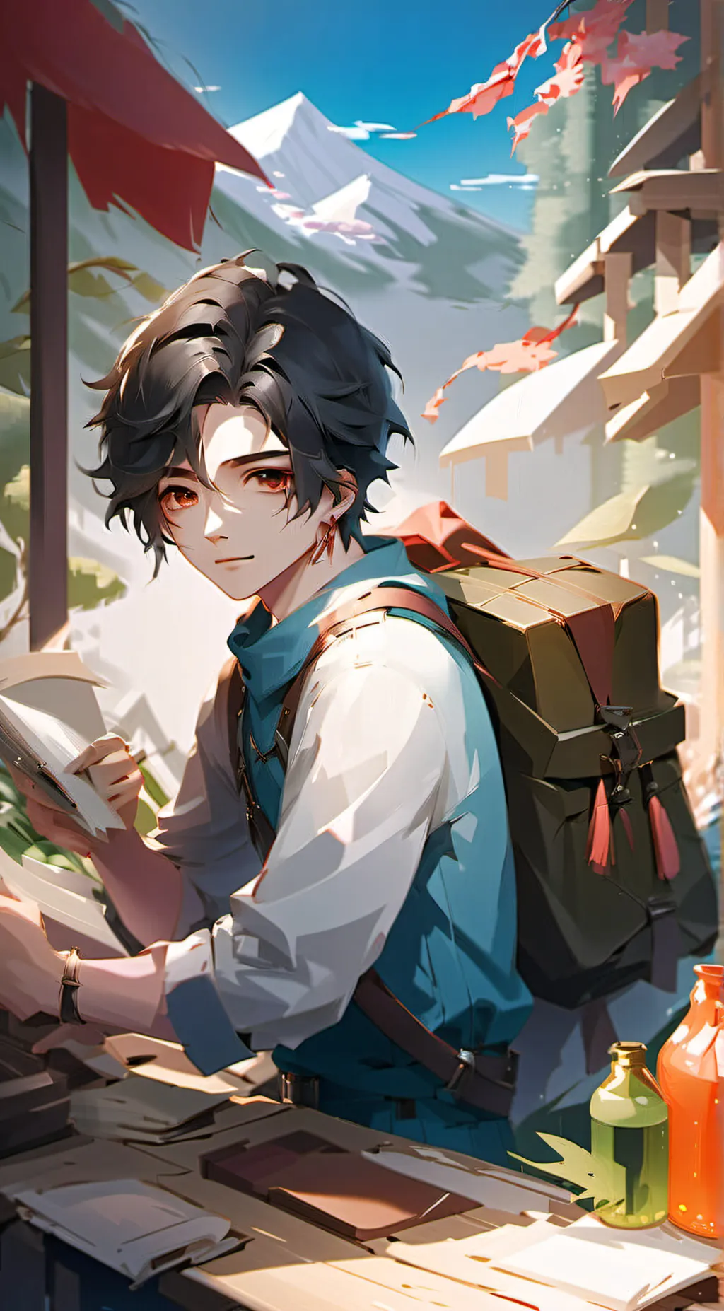 ai character: {•james•} background