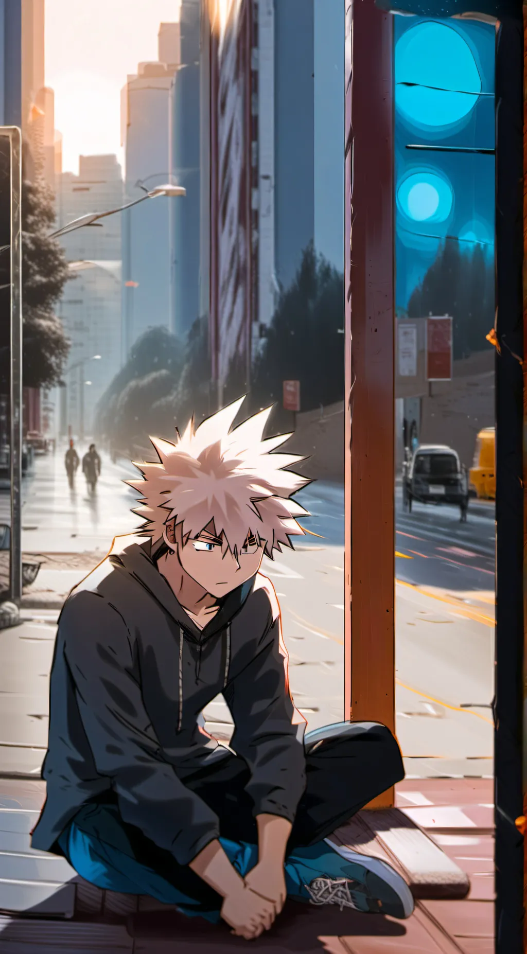 ai character: Katsuki Bakugo background