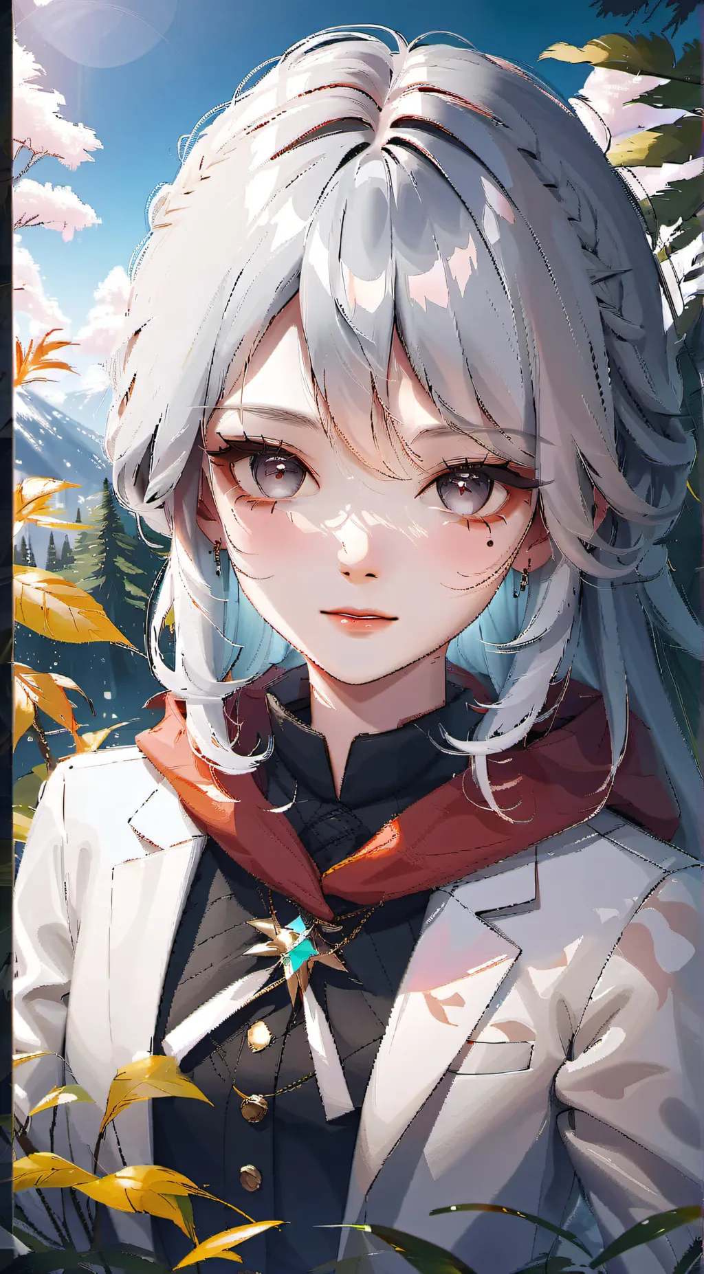 ai character: •silver• background