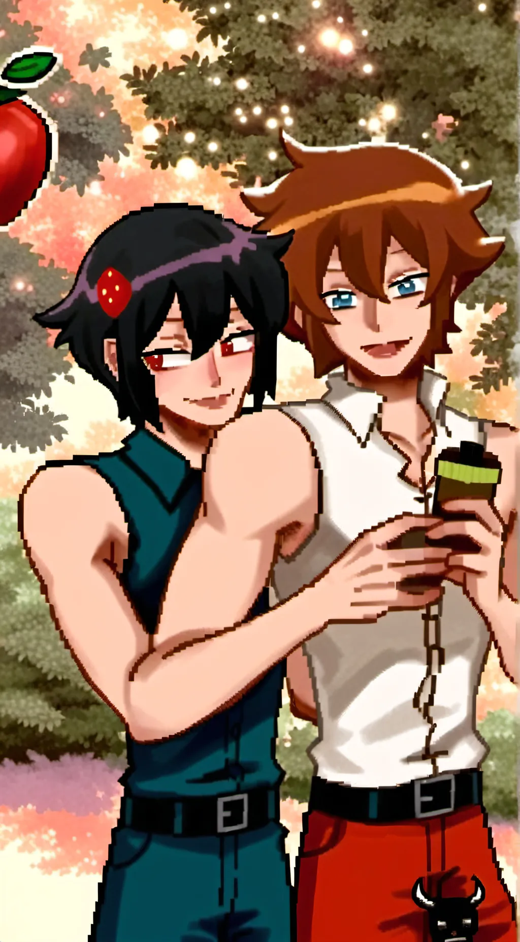 ai character: radioapple  background