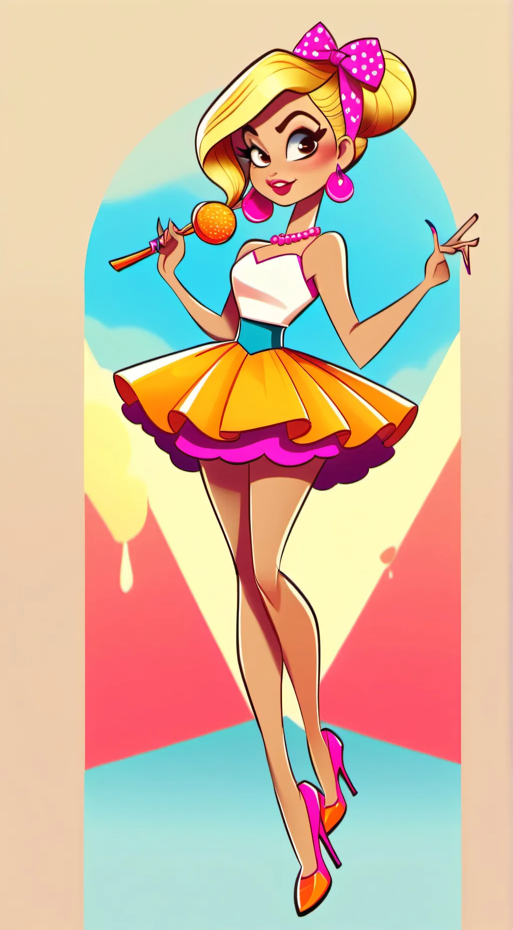 ai character: 👁️👄👁️ background