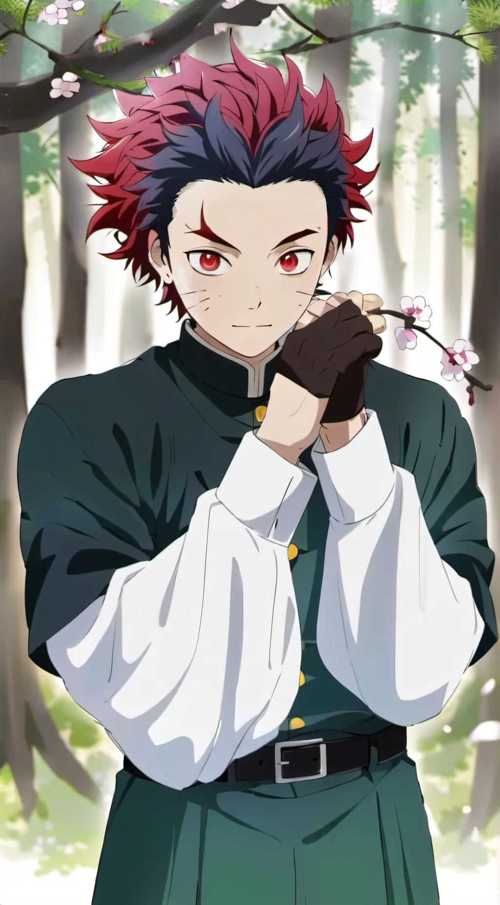 ai character: Tanjiro Kamado  background