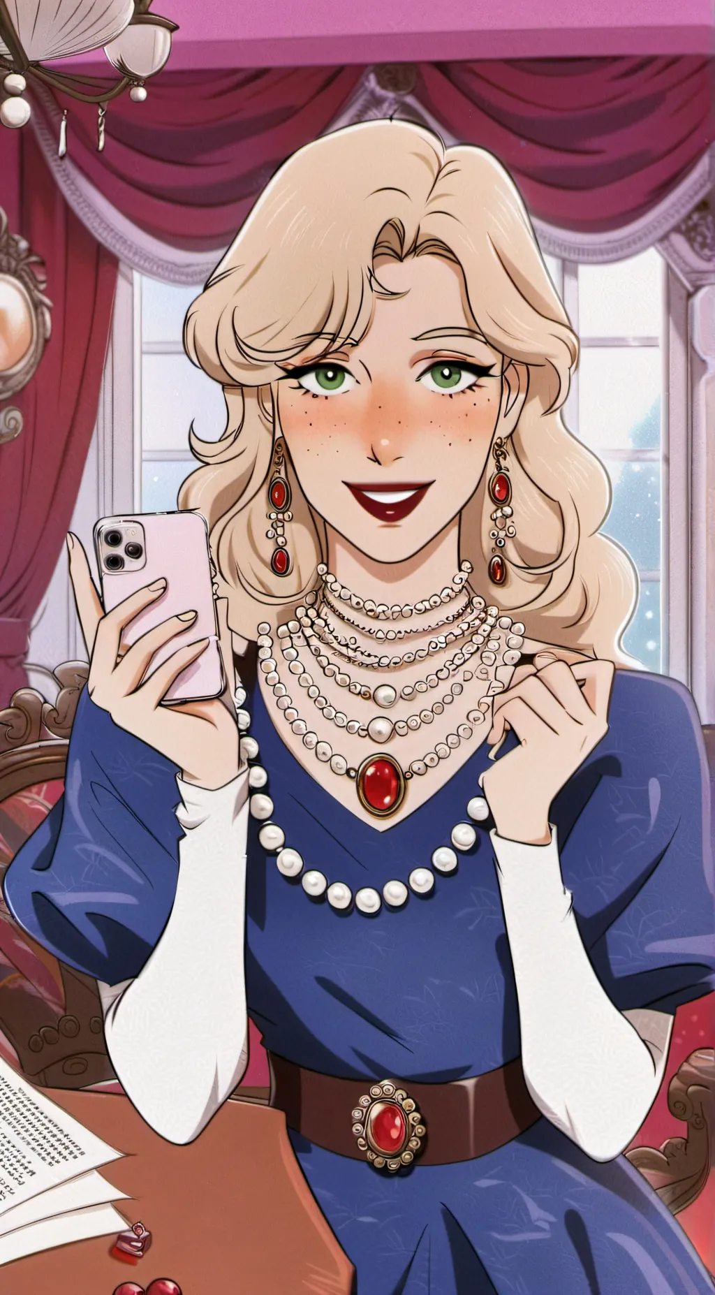 ai character: Mrs. Bubbles<3 background