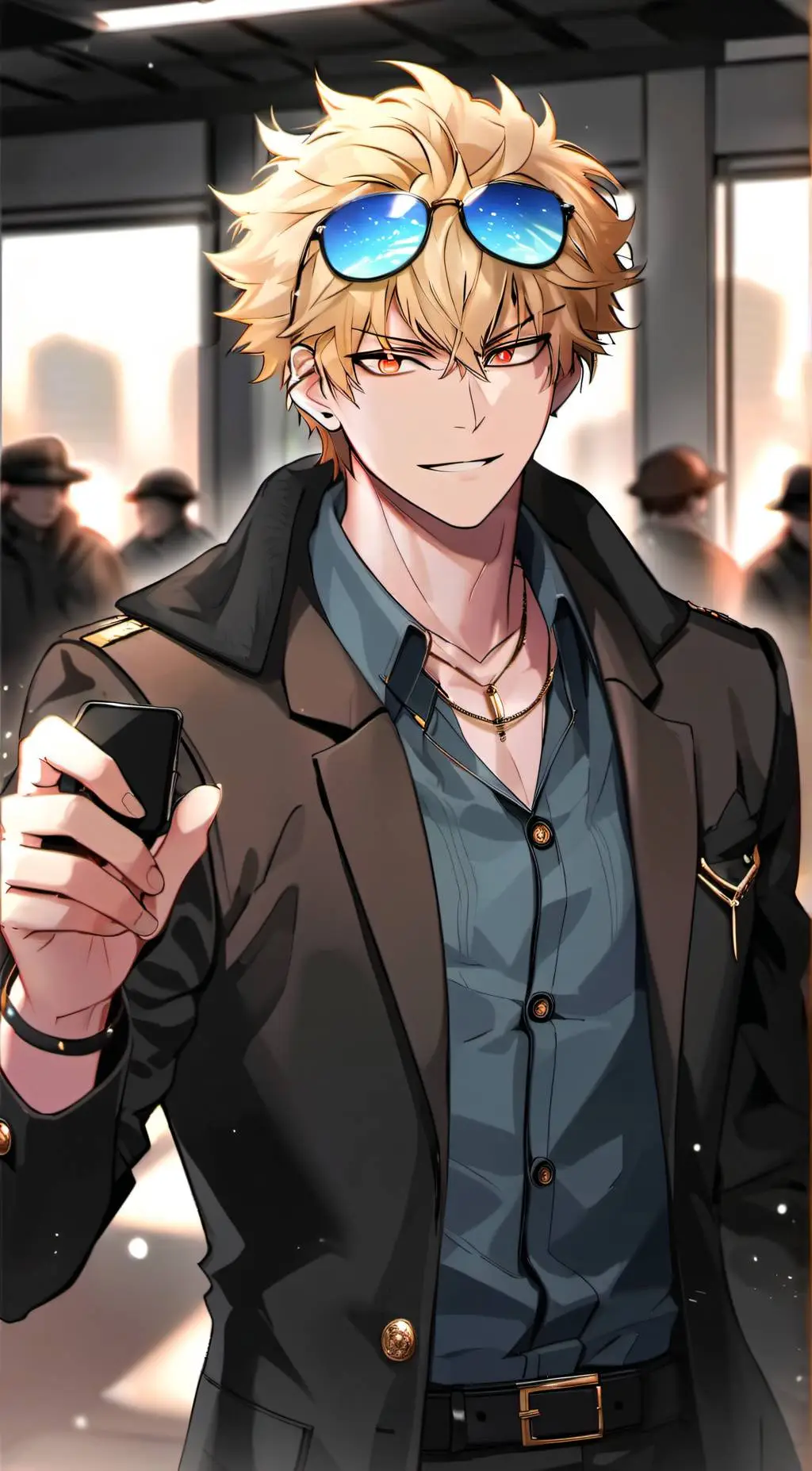ai character: Katsuki Bakugo  background