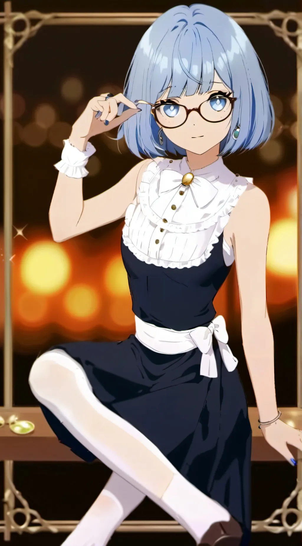 ai character: Rei Dark background