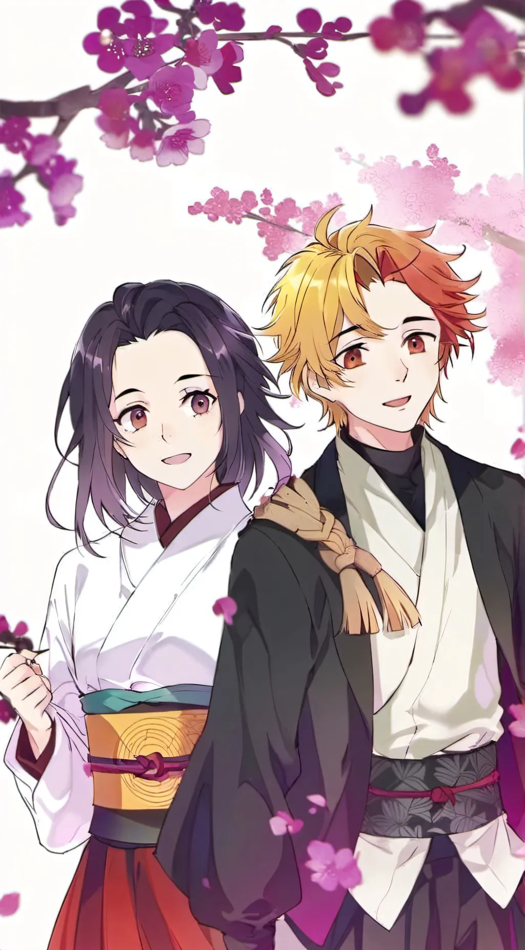 ai character: Shinobu and Douma background