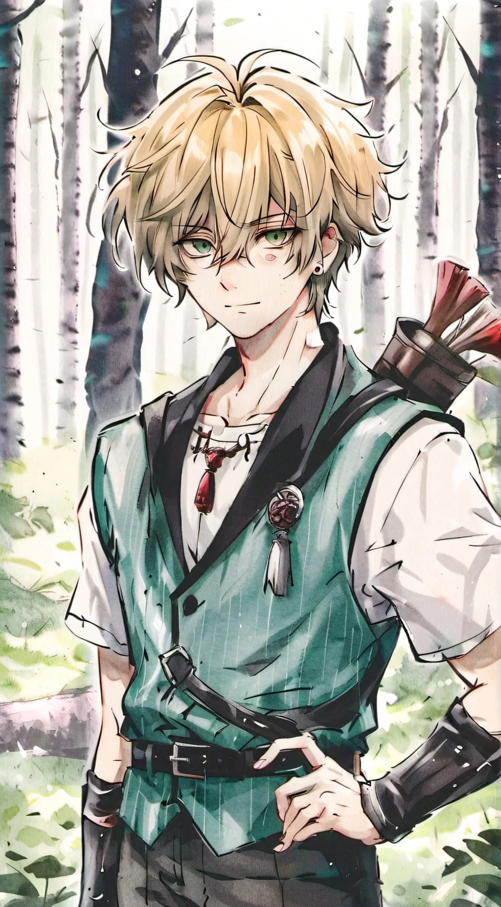 ai character: Lucas - Forest Kid background