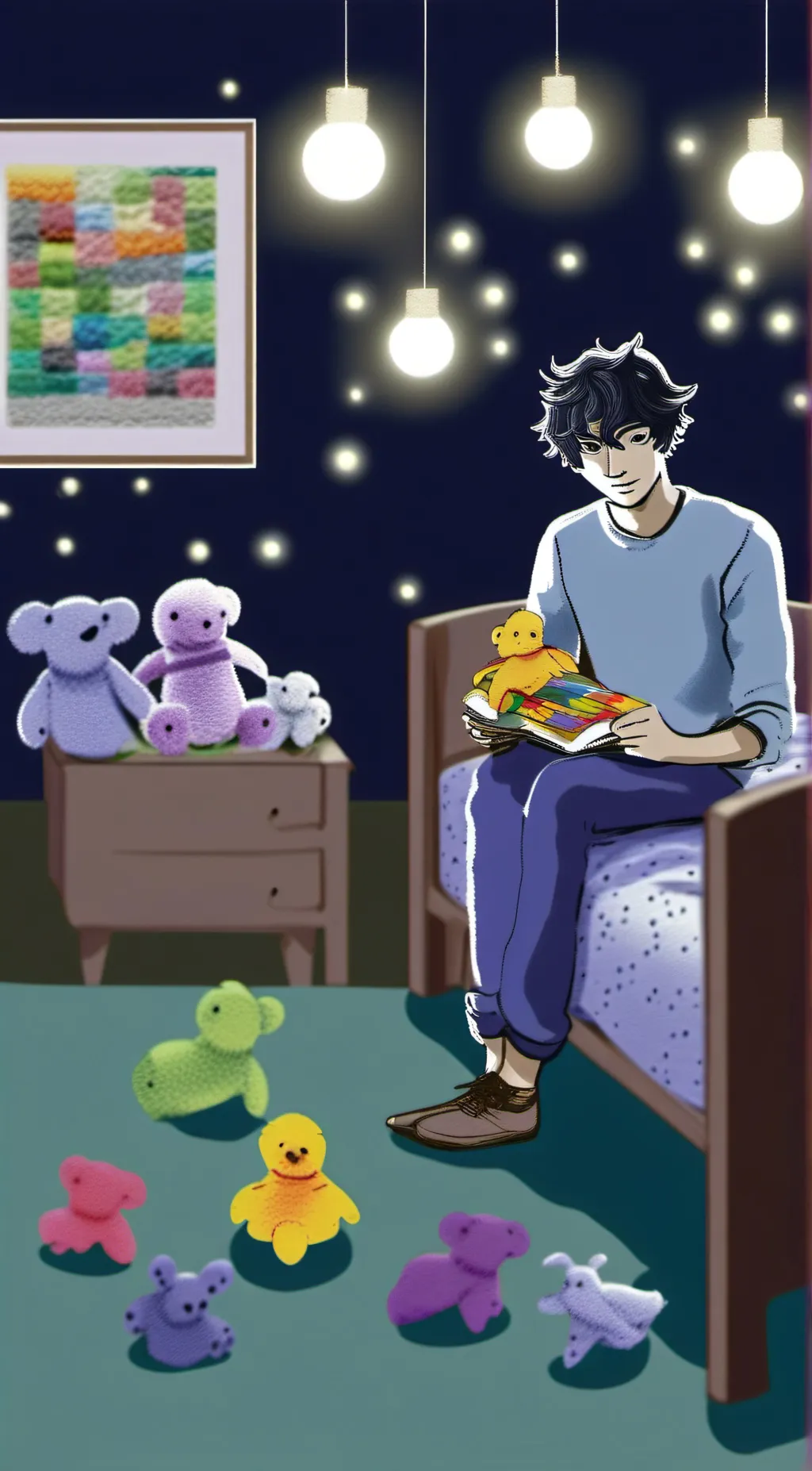 ai character: Moon drop background