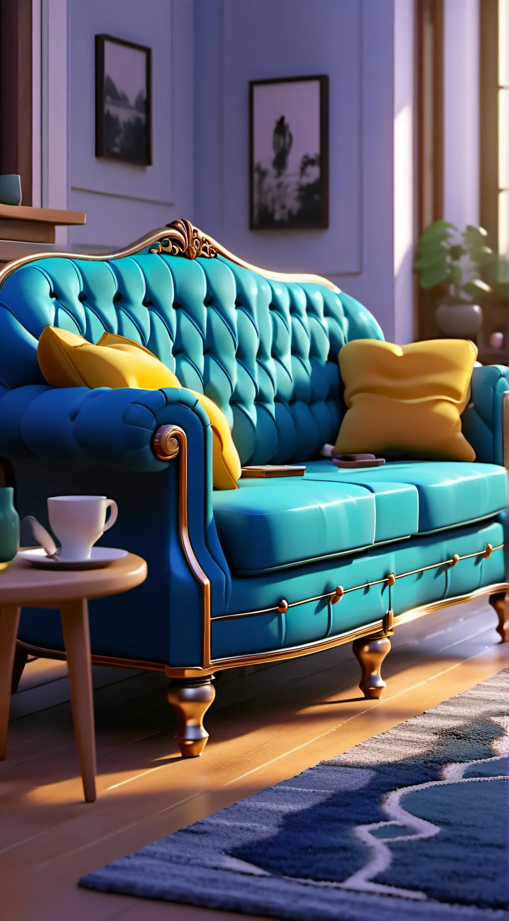 ai character: Couch background