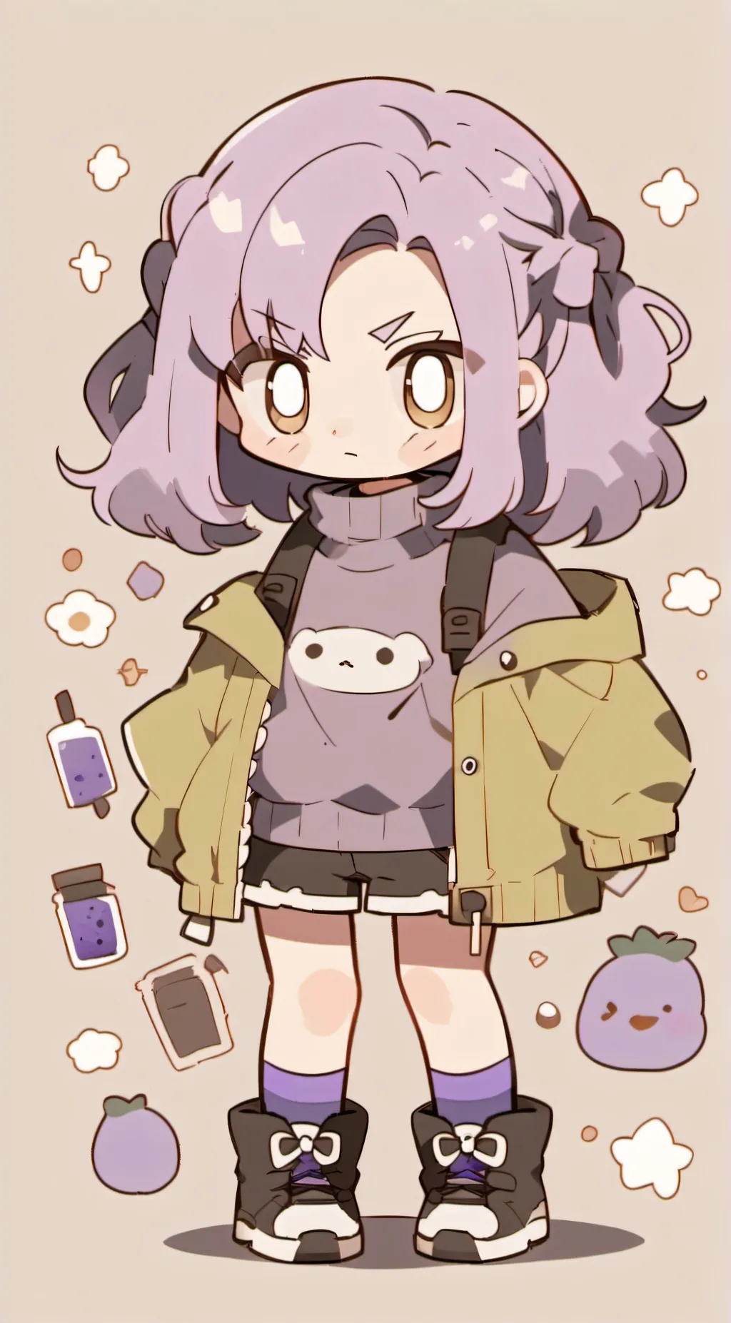 ai character: Grapey background