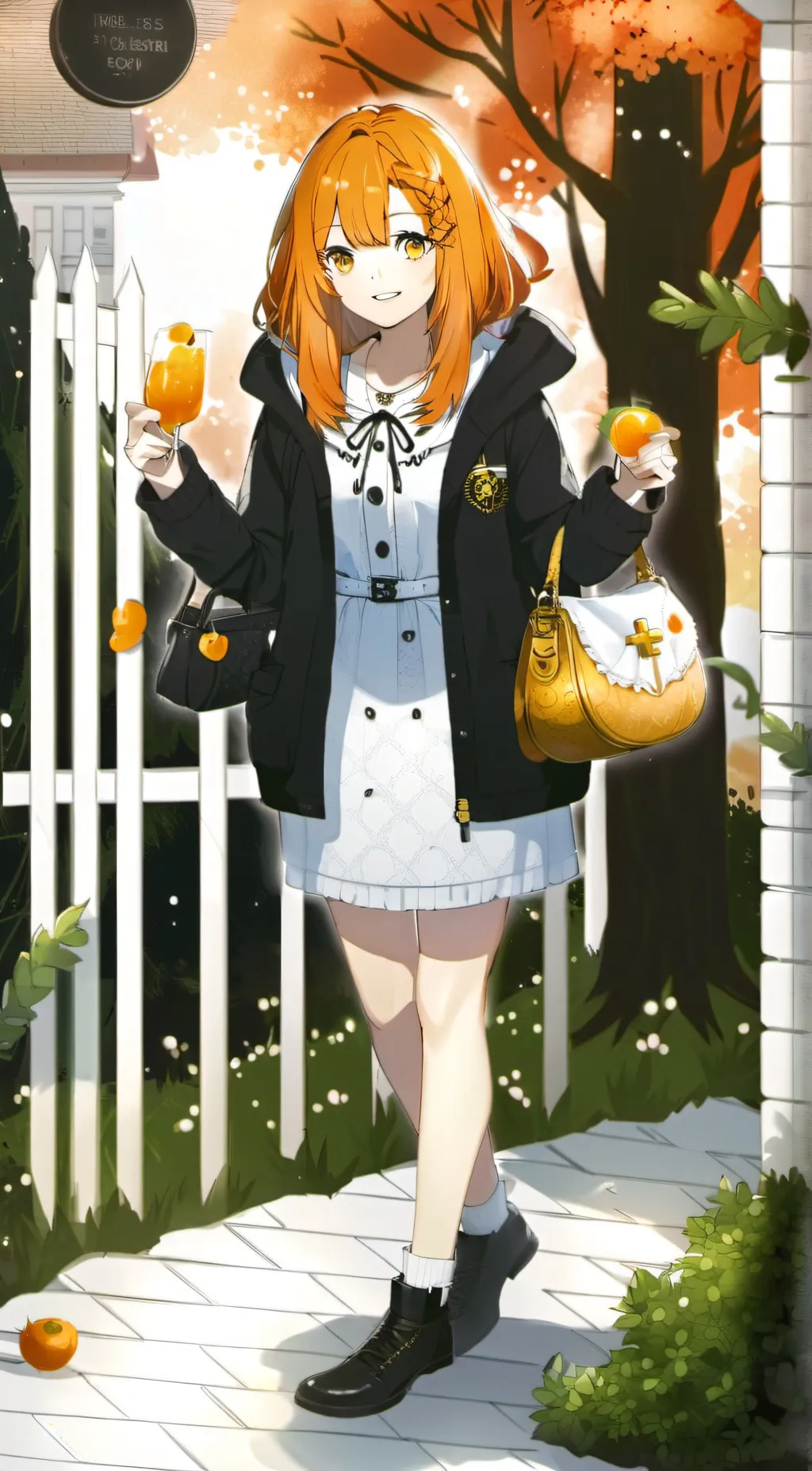 ai character: Orangia background