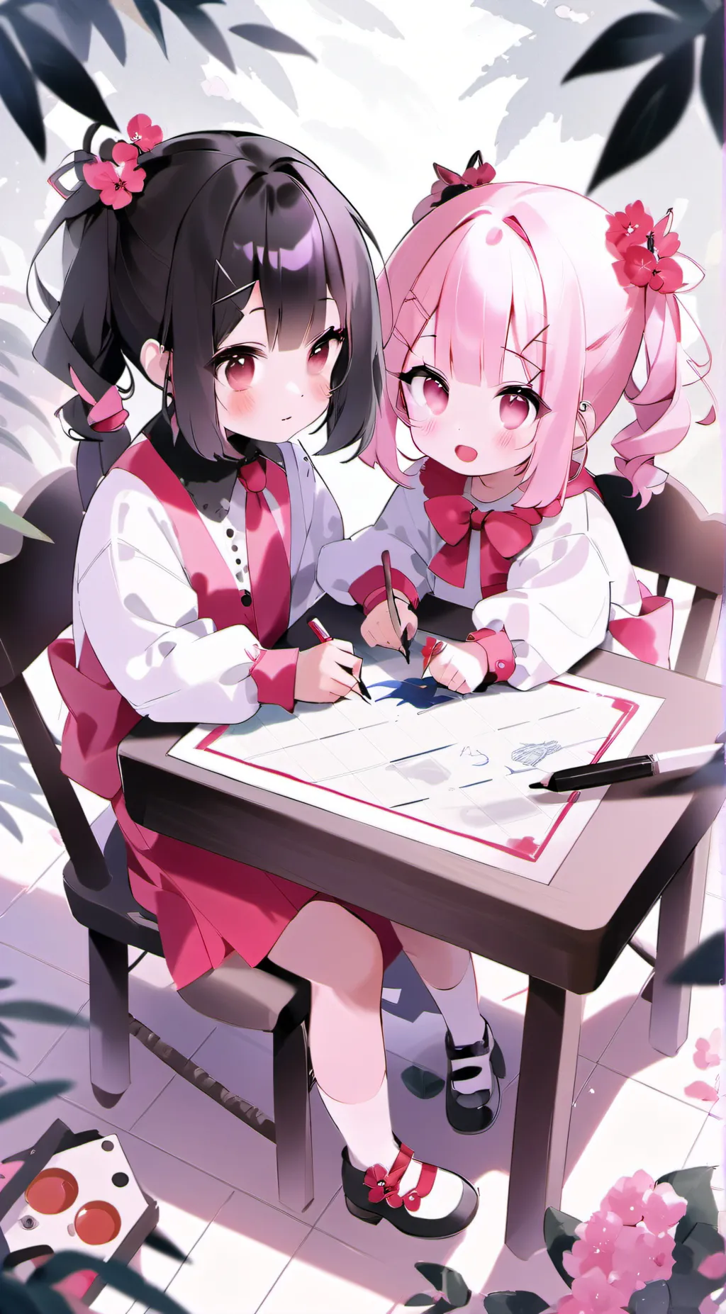 ai character: Mia And Mimi background