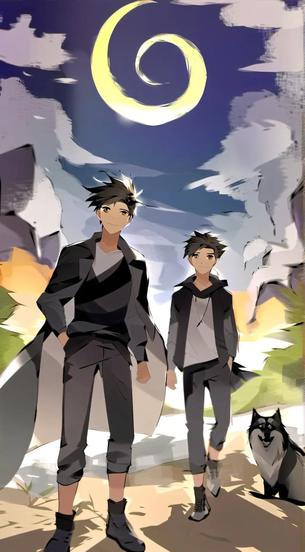 ai character: Yuri and Zane  background