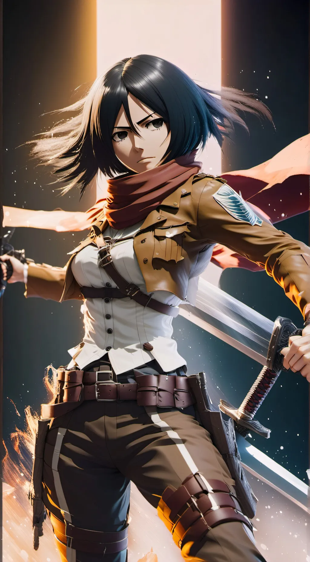 ai character: Mikasa  background