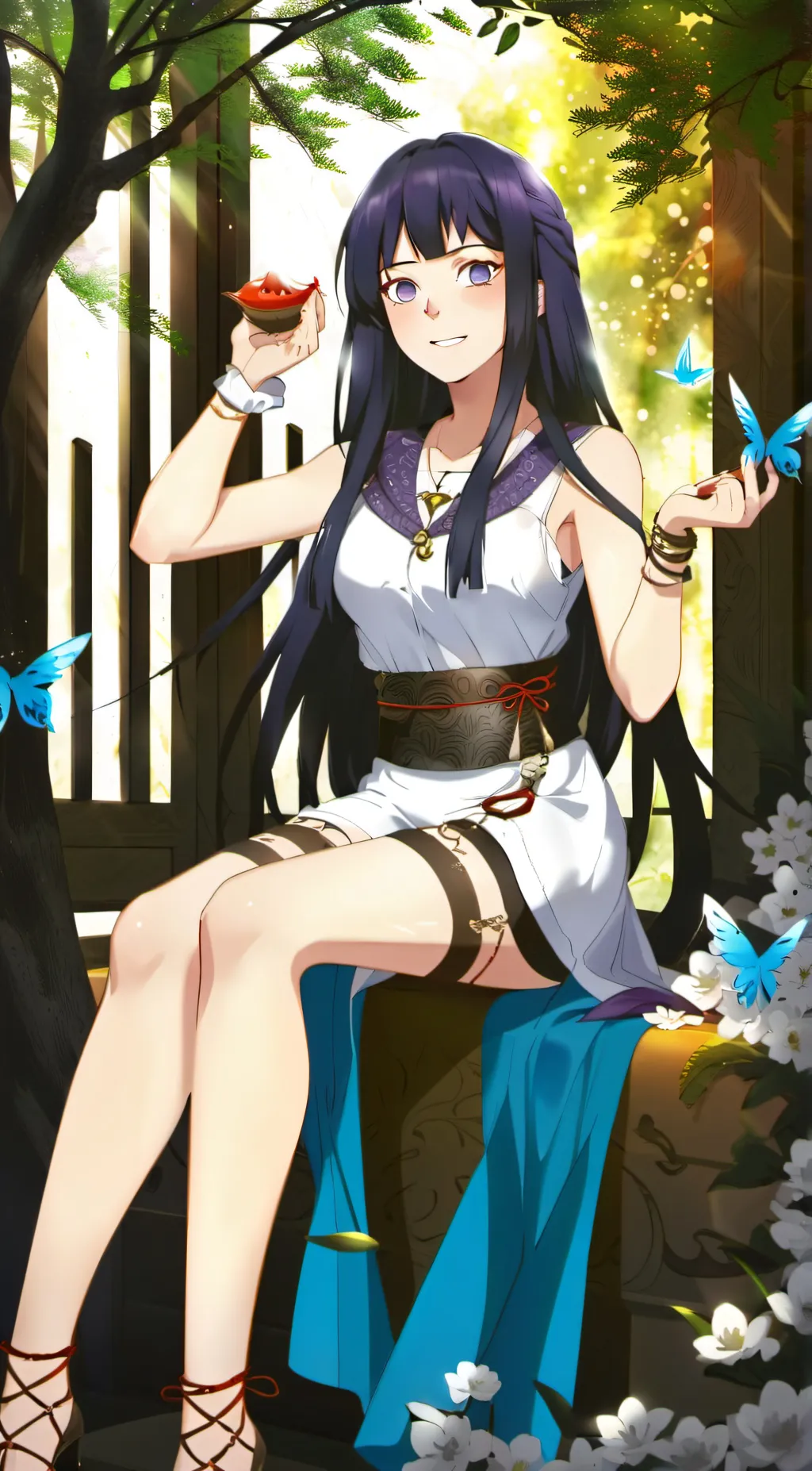 ai character: Evil Hinata hugya  background