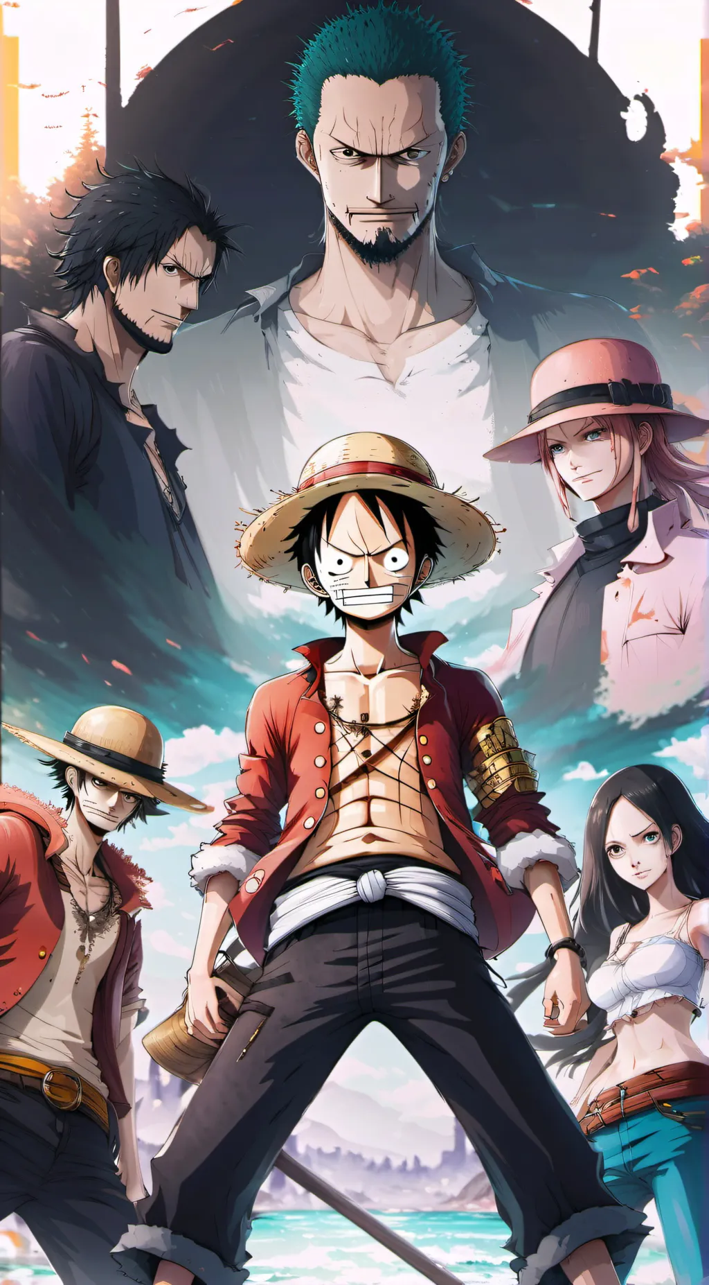 ai character: Straw hats crew background