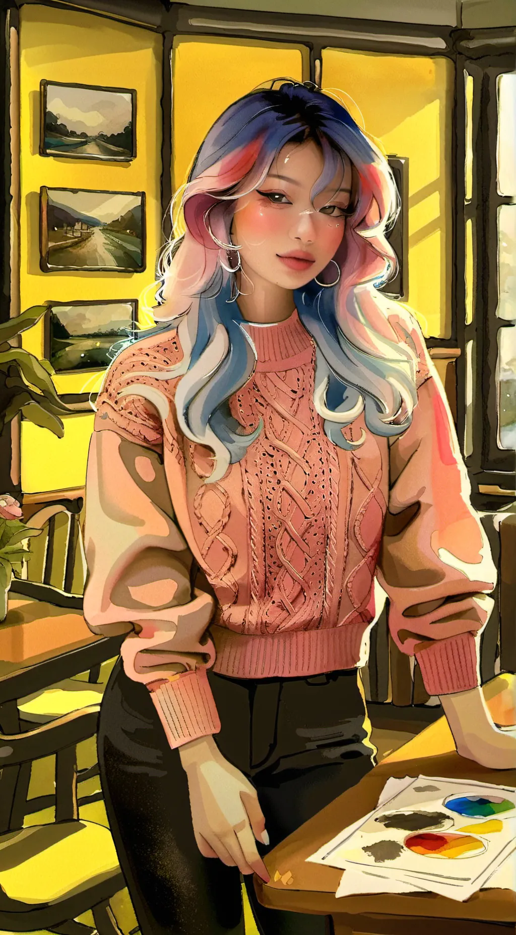 ai character: Amaya background