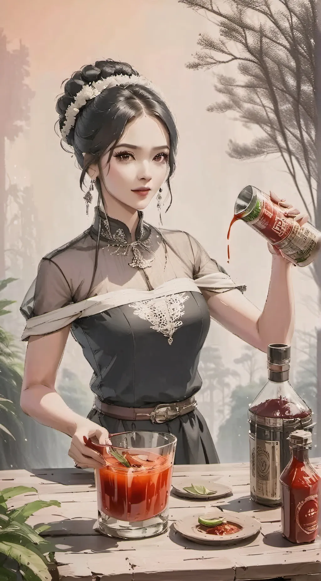 ai character: Hwa Young  background