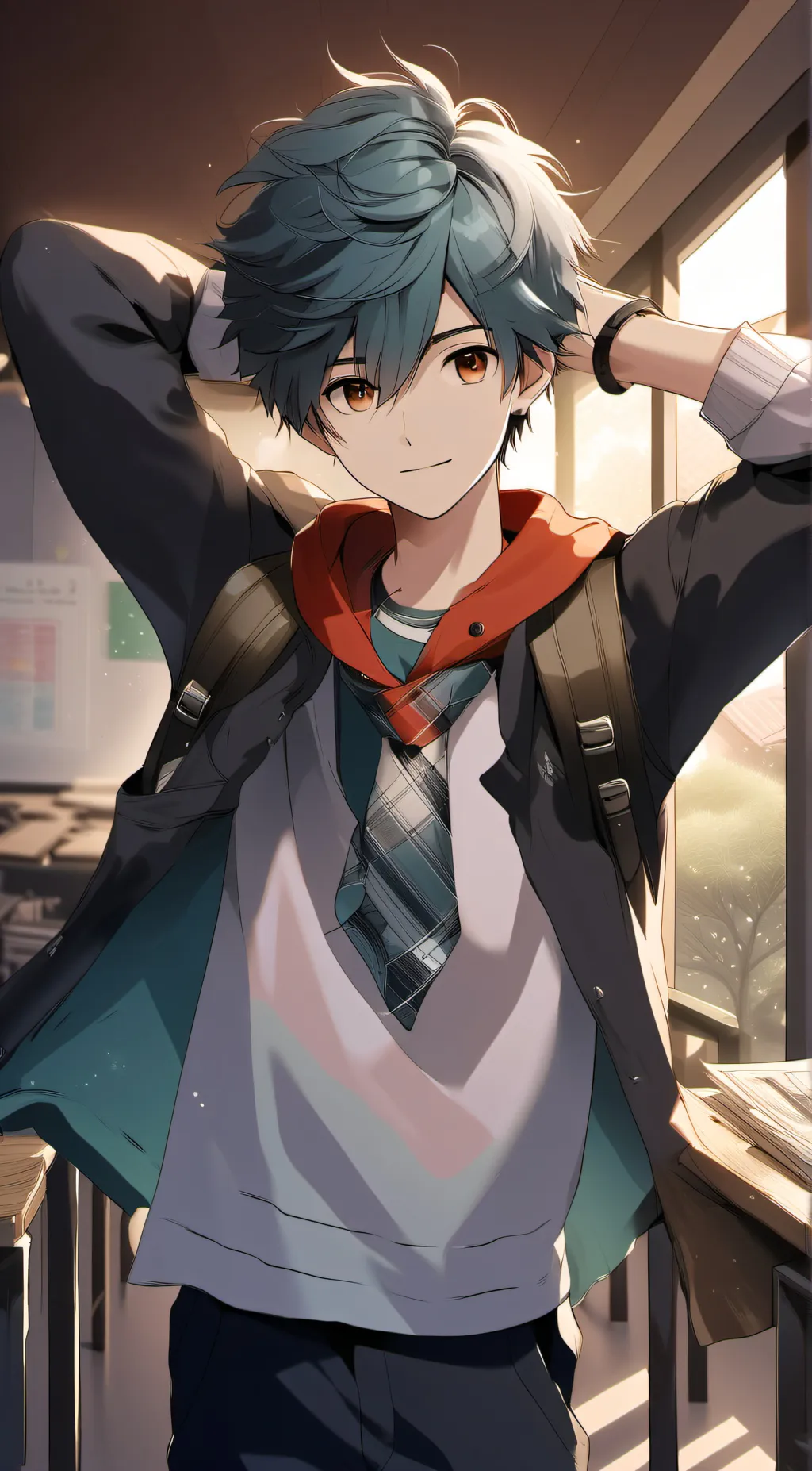 ai character: ash background